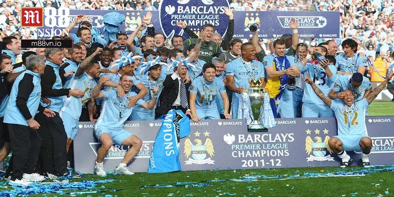 M88 tài trợ chính cho câu lạc bộ bóng đá Manchester City